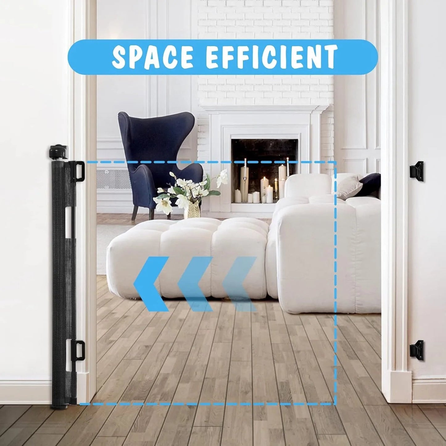 🛡️ Effortless Protection – Durable Safety Barrier for Babies & Pets
