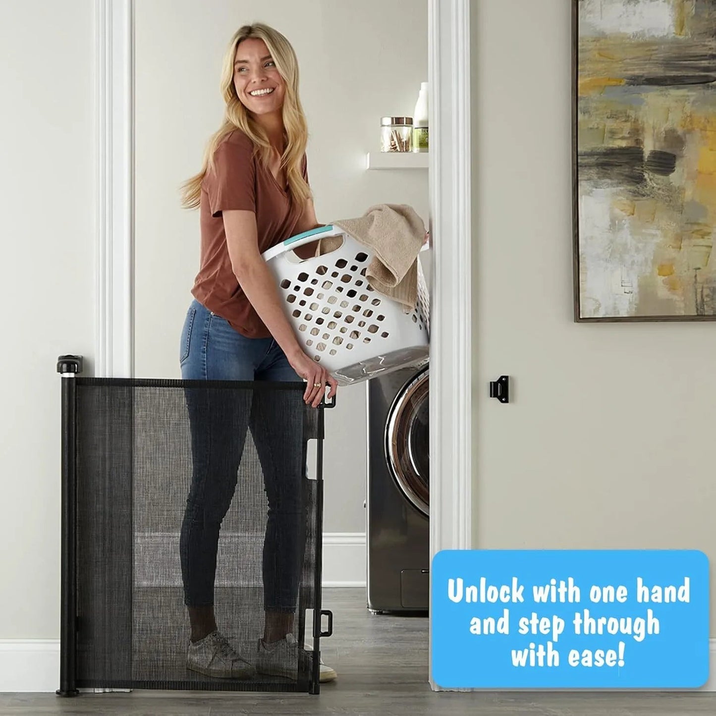 🛡️ Effortless Protection – Durable Safety Barrier for Babies & Pets